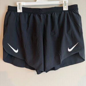 Nike FN3352-010 Mens Large Dri-Fit ADV 4" Aeroswift Black Running Race Shorts